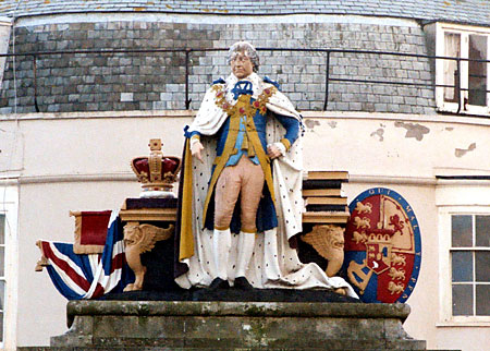 Statue of King George III (detail) at Weymouth
