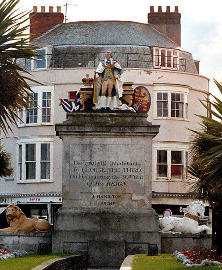 Statue of King George III to commemorate 50 years of his reign.