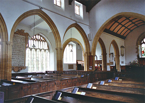 St. Mary's at Puddletown has a north arcade of four bays added in the 15th century
