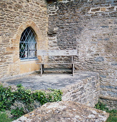 The south door was blocked off and reduced to a window in Victorian times. The furnace has been covered with stone and provides a nice viewpoint from which to survey the surrounding countryside.