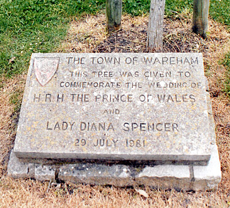 Stone Commemorating the wedding of HRH The Prince of Wales to Lady Diana Spencer.