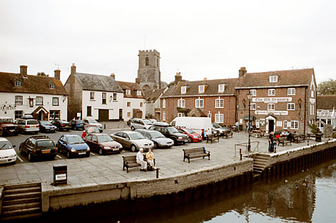 The Quay at Wareham; in the background the tower of Lady St. Mary's Church.