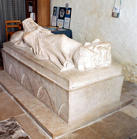 Effigy of T.E. Lawrence - 'Lawrence of Arabia' in St. Martin's Church at Wareham.