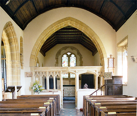 This five bay screen is a feature of the church