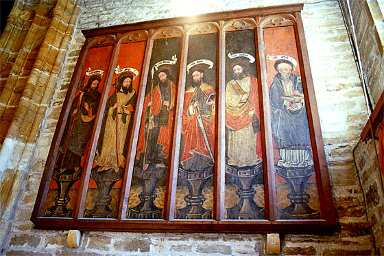 The other set of six 15th century panels originally at Milton Abbey and now at All Saints, Hilton