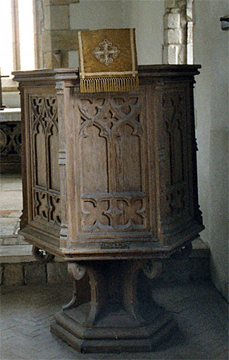It is said that William Barnes preached his first and last sermons from this pulpit.