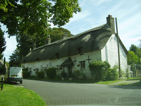 Thatched Cottage in village.