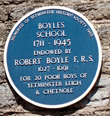 Commemorative plaque on the building that was Boyles School.
