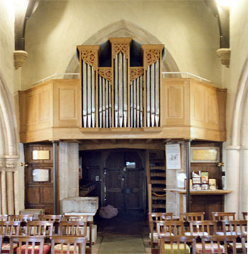 The new gallery and organ were installed in 1996. The gift of Professor Richard Purdy of Yale University to commemorate Florence Hardy, the novelist's second wife.