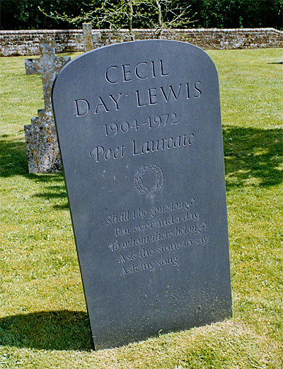 The headstone marking the grave of Cecil Day Lewis who passed away in 1972. He wished to be buried near to Thomas Hardy.