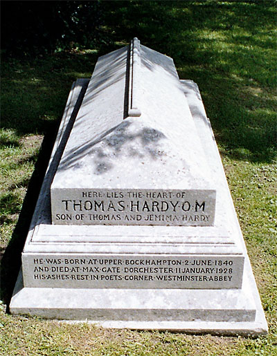 Hardy's heart is buried with his first wife at Stinsford.
