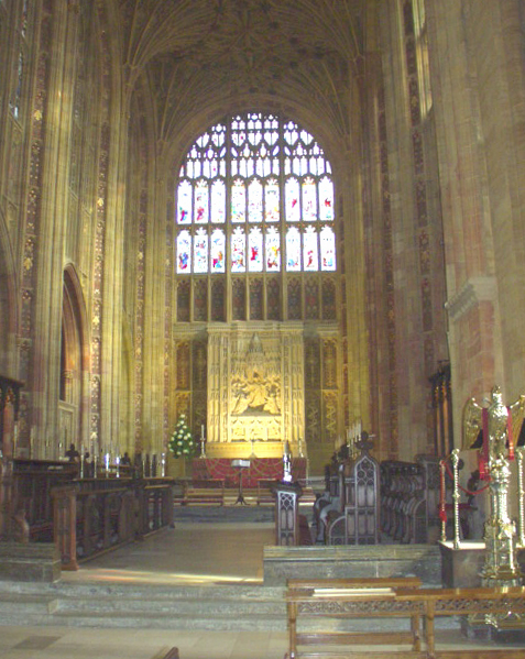 Sherborne Abbey. Choir and East Window
