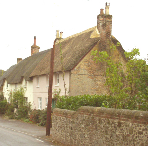 Church Cottages at Durweston photographed by J. Graham-Wilson