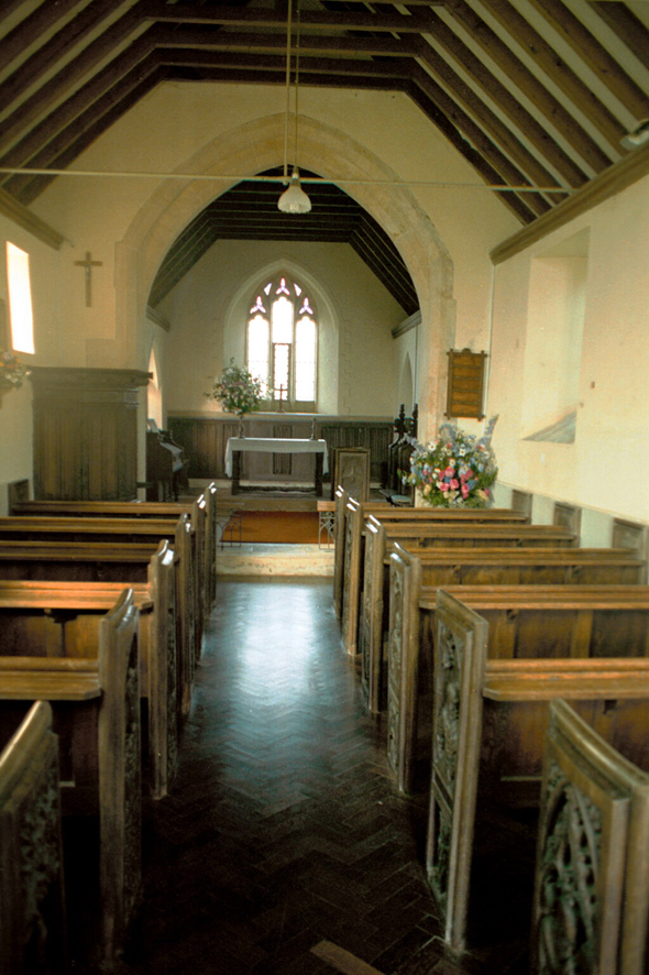 Interior of St. Nicholas Church, Hilfield.