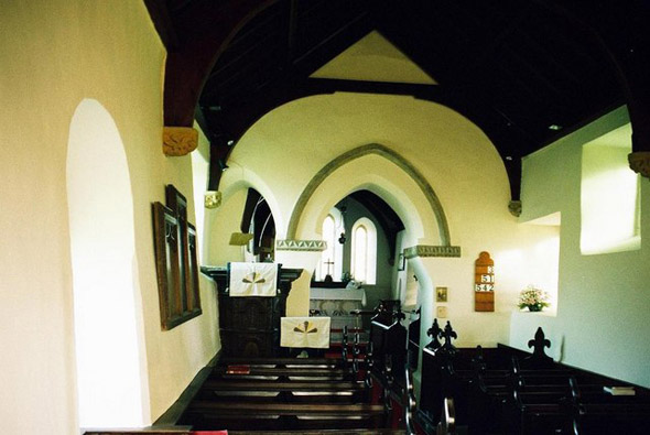 Interior of the parish church at Frome Vauchurch. Photo by Chris Downer, click on the image for more about the photographer