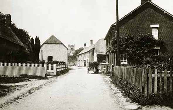 Sixpenny Handley, photographed around the time that Frederick Treves described it as the ugliest village in Dorset.