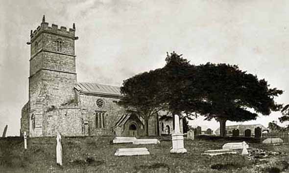 Early photo of St. Mary's Church, appears to have been taken before restoration work in 1877.