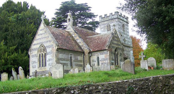 St. Mary's Church, Chettle. Photo by Trish Steel, for more about the photohrapher click on the image.