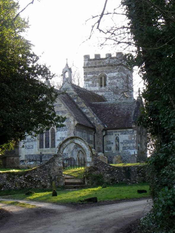St. Mary's Church at Chettle. Photo by Trish Steel, for more about the photographer click on the image.
